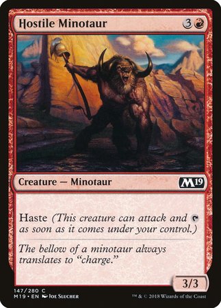 Hostile Minotaur [Core Set 2019] | Exor Games Summserside