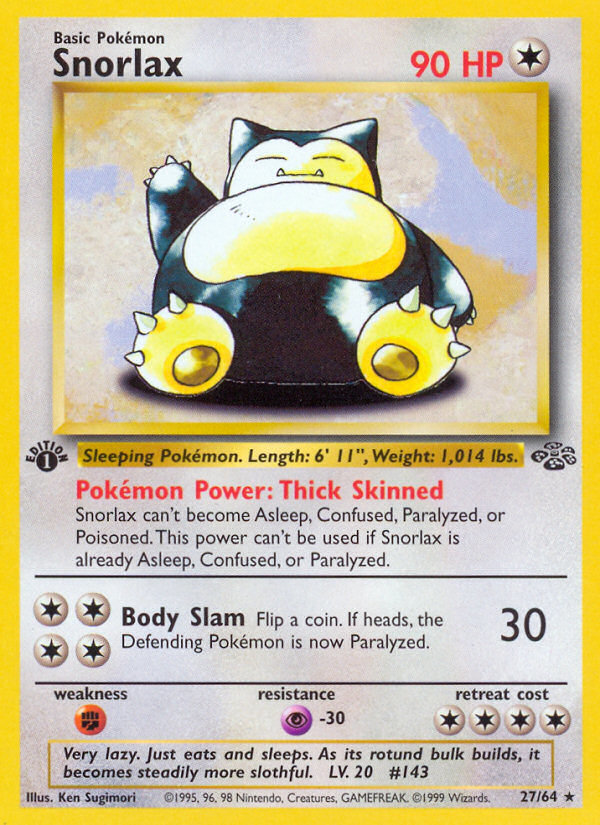 Snorlax (27/64) [Jungle 1st Edition] | Exor Games Summserside