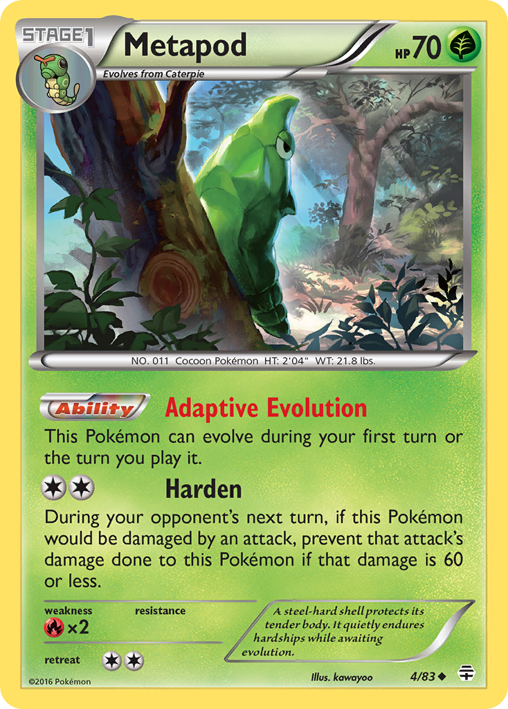 Metapod (4/83) [XY: Generations] | Exor Games Summserside