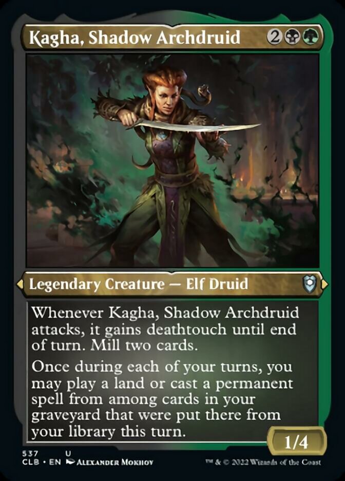 Kagha, Shadow Archdruid (Foil Etched) [Commander Legends: Battle for Baldur's Gate] | Exor Games Summserside