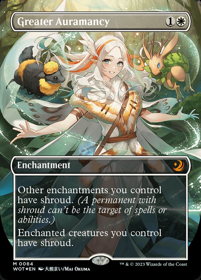 Greater Auramancy (Anime Borderless) (Confetti Foil) [Wilds of Eldraine: Enchanting Tales] | Exor Games Summserside