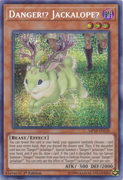 Danger!? Jackalope? [MP19-EN139] Prismatic Secret Rare | Exor Games Summserside