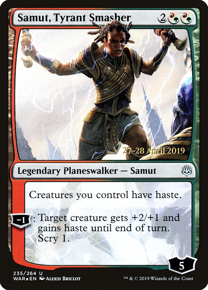 Samut, Tyrant Smasher  [War of the Spark Prerelease Promos] | Exor Games Summserside