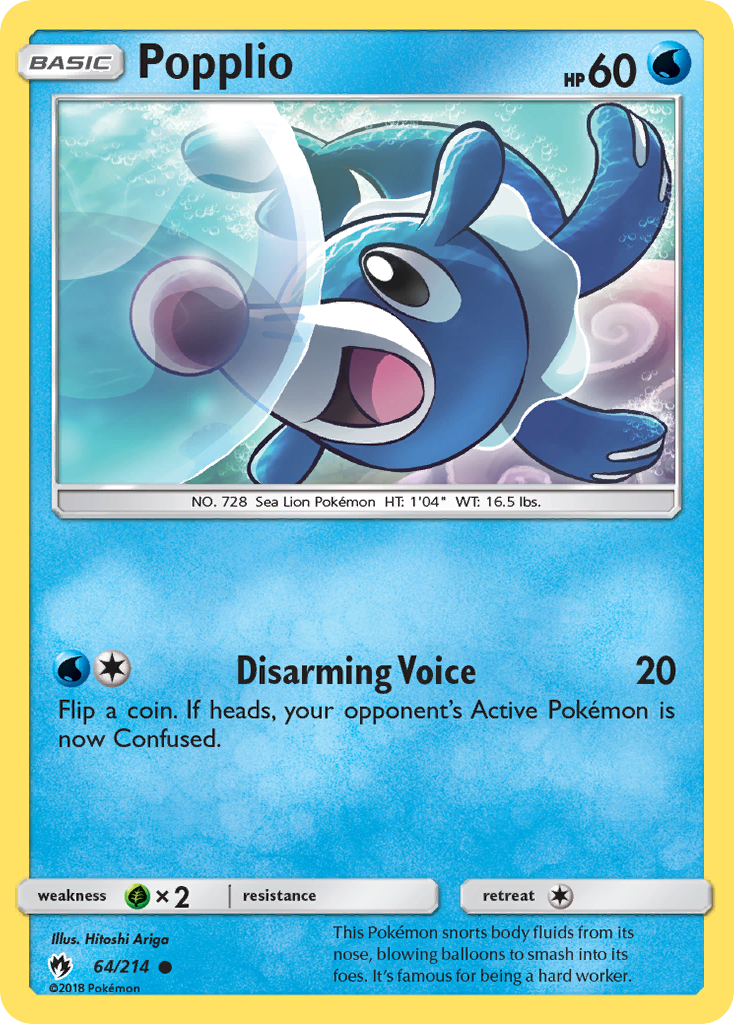 Popplio (64/214) [Sun & Moon: Lost Thunder] | Exor Games Summserside