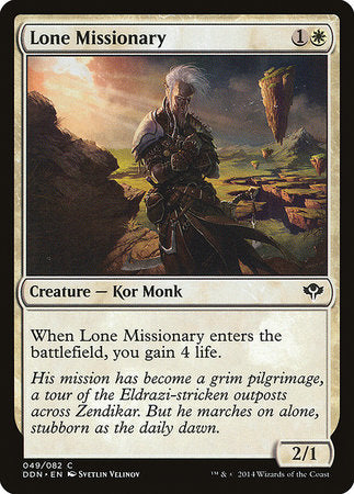 Lone Missionary [Duel Decks: Speed vs. Cunning] | Exor Games Summserside