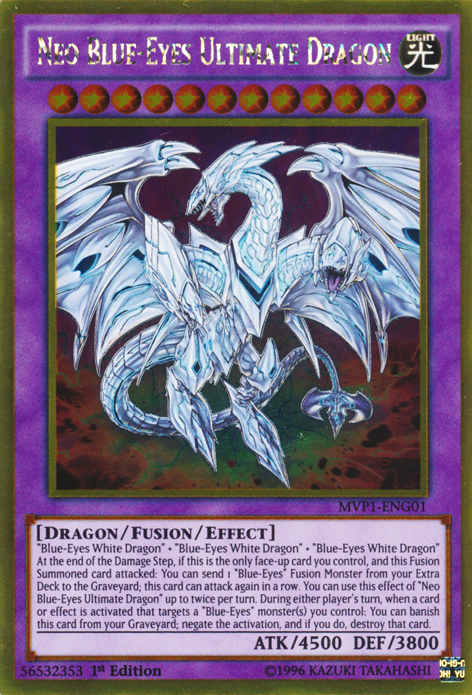 Neo Blue-Eyes Ultimate Dragon [MVP1-ENG01] Gold Rare | Exor Games Summserside