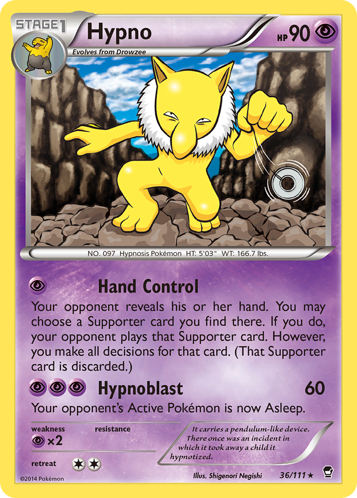 Hypno (36/111) [XY: Furious Fists] | Exor Games Summserside