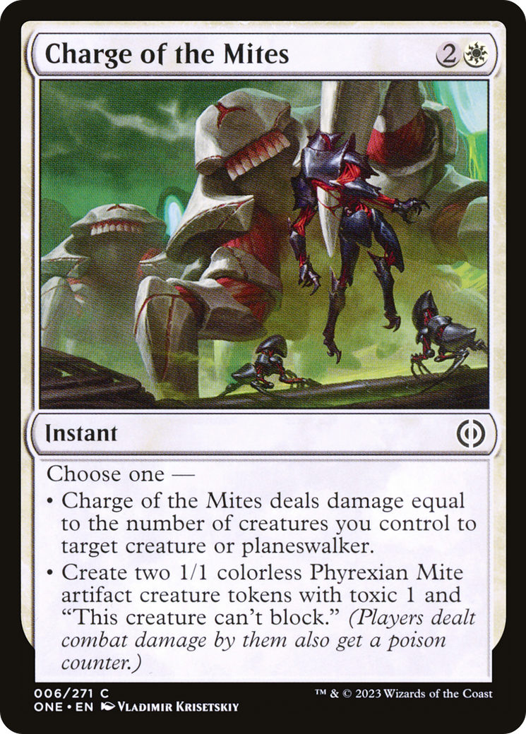 Charge of the Mites [Phyrexia: All Will Be One] | Exor Games Summserside