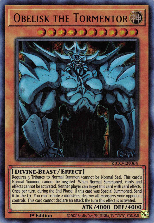 Obelisk the Tormentor (Ultra Pharaoh's Rare) [KICO-EN064] Ultra Pharaoh’s Rare | Exor Games Summserside