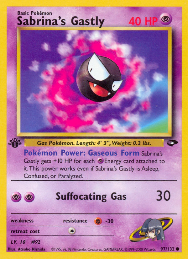 Sabrina's Gastly (97/132) [Gym Challenge 1st Edition] | Exor Games Summserside