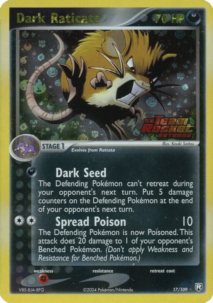 Dark Raticate (17/109) (Stamped) [EX: Team Rocket Returns] | Exor Games Summserside