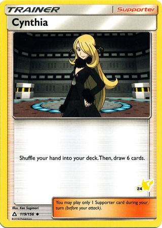 Cynthia (119/156) (Pikachu Stamp #24) [Battle Academy 2020] | Exor Games Summserside