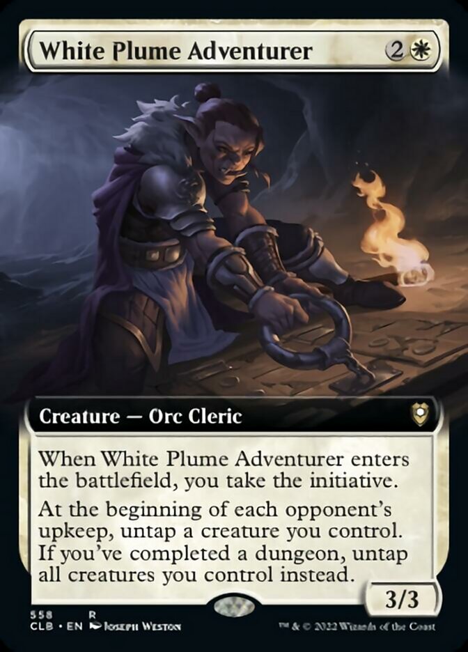 White Plume Adventurer (Extended Art) [Commander Legends: Battle for Baldur's Gate] | Exor Games Summserside