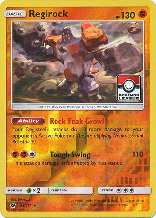 Regirock (53/111) (League Promo) [Sun & Moon: Crimson Invasion] | Exor Games Summserside