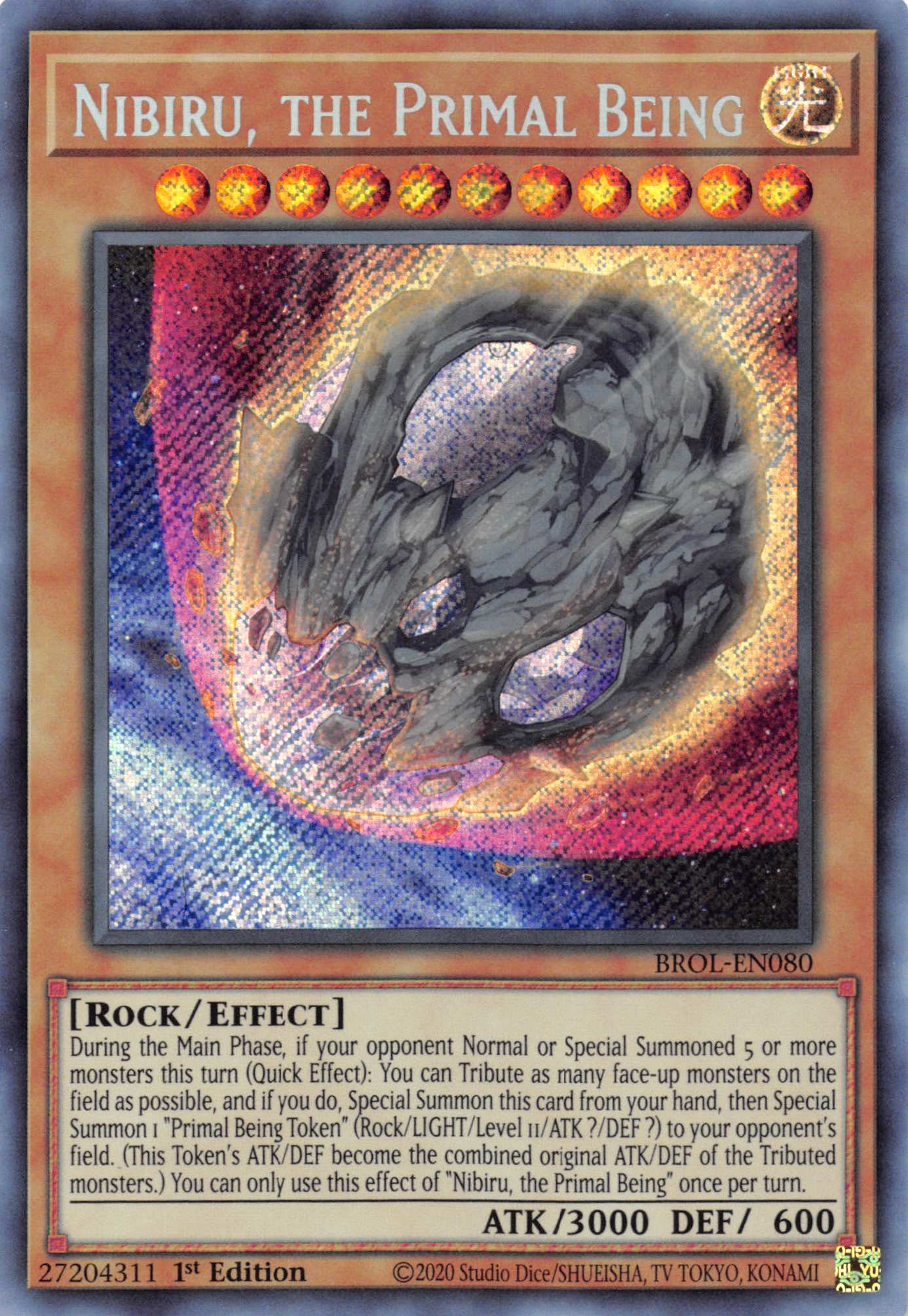Nibiru, the Primal Being [BROL-EN080] Secret Rare | Exor Games Summserside