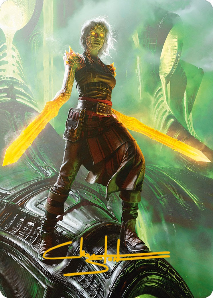 Nahiri, the Unforgiving Art Card (Gold-Stamped Signature) [Phyrexia: All Will Be One Art Series] | Exor Games Summserside