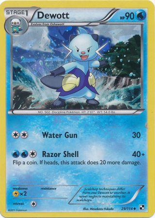 Dewott (29/114) (Cracked Ice Holo) [Black & White: Base Set] | Exor Games Summserside