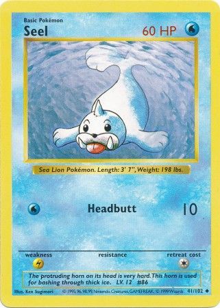 Seel (41/102) [Base Set Shadowless Unlimited] | Exor Games Summserside