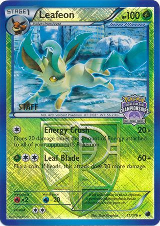 Leafeon (11/116) (States Championship Promo Staff) [Black & White: Plasma Freeze] | Exor Games Summserside