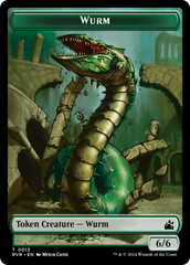 Spirit (0018) // Wurm Double-Sided Token [Ravnica Remastered Tokens] | Exor Games Summserside