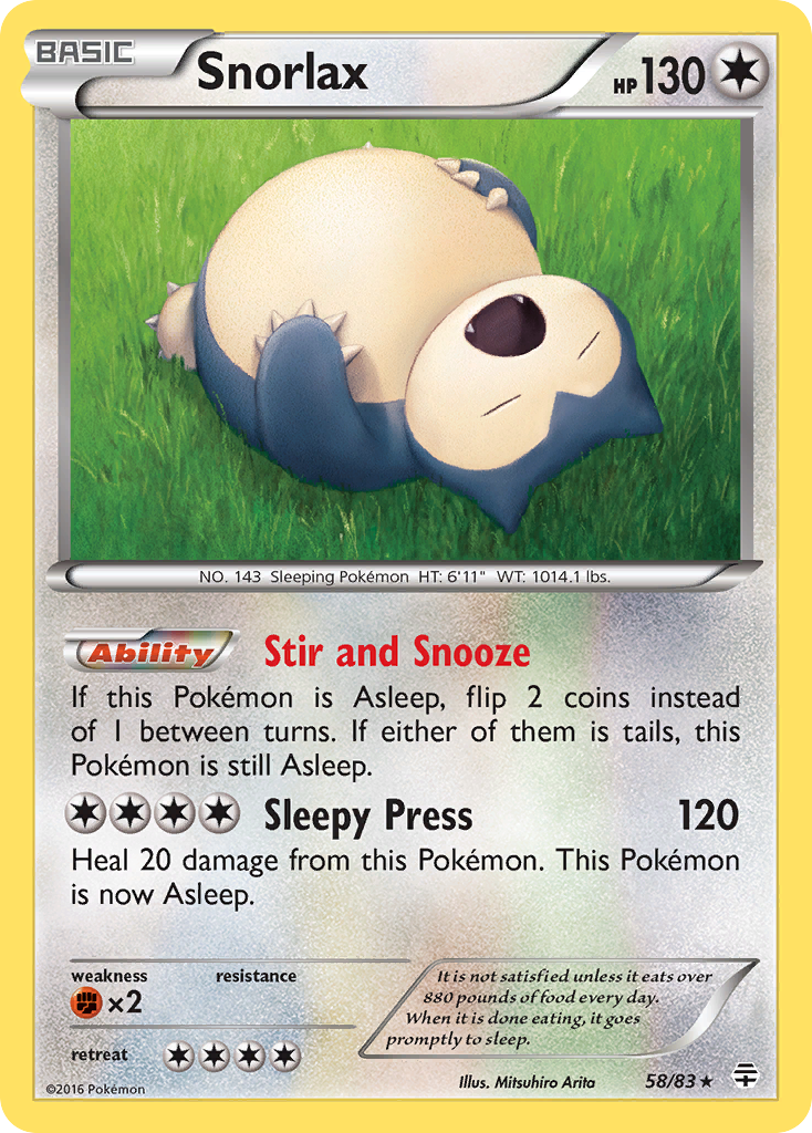 Snorlax (58/83) [XY: Generations] | Exor Games Summserside