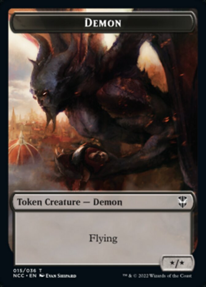 Demon // Copy Double-sided Token [Streets of New Capenna Commander Tokens] | Exor Games Summserside