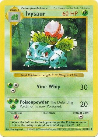 Ivysaur (30/102) [Base Set Shadowless Unlimited] | Exor Games Summserside