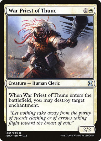 War Priest of Thune [Eternal Masters] | Exor Games Summserside