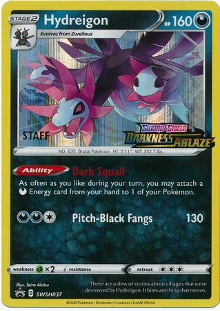 Hydreigon (SWSH037) (Staff Prerelease Promo) [Sword & Shield: Black Star Promos] | Exor Games Summserside