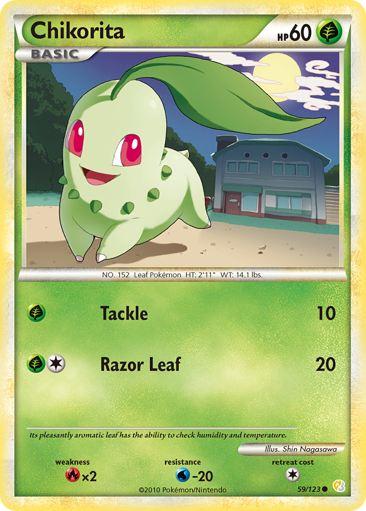 Chikorita (59/123) [HeartGold & SoulSilver: Base Set] | Exor Games Summserside