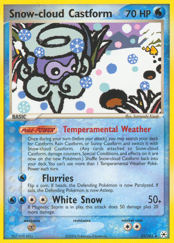 Snow-cloud Castform (25/101) [EX: Hidden Legends] | Exor Games Summserside