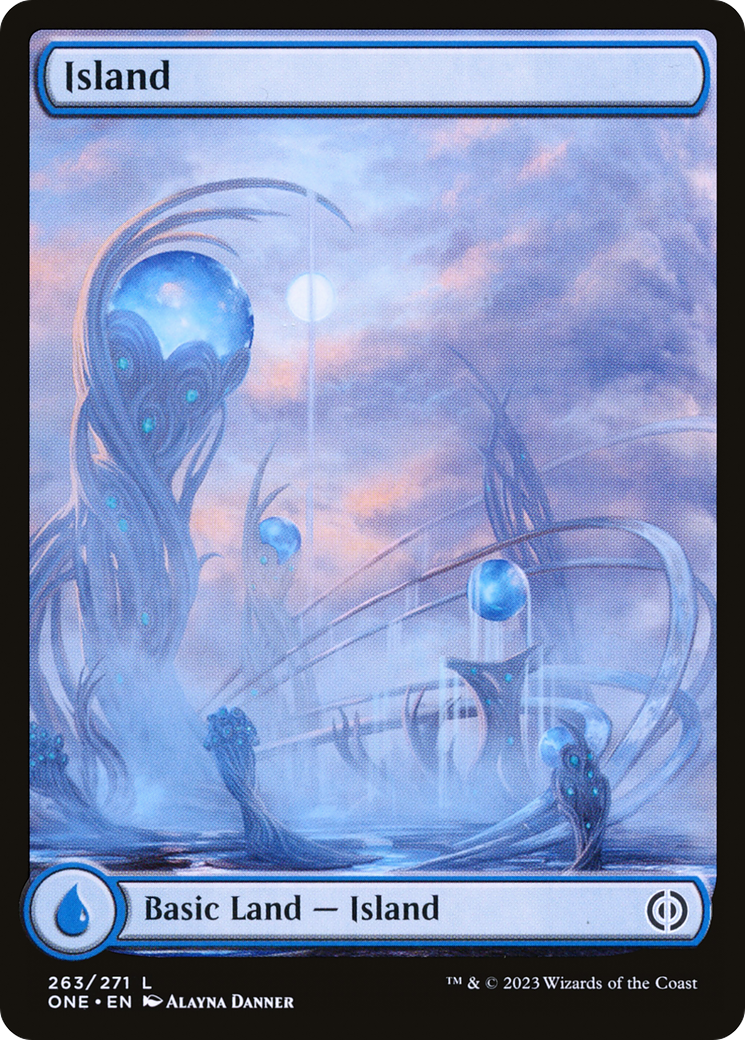 Island (263) (Full-Art) [Phyrexia: All Will Be One] | Exor Games Summserside