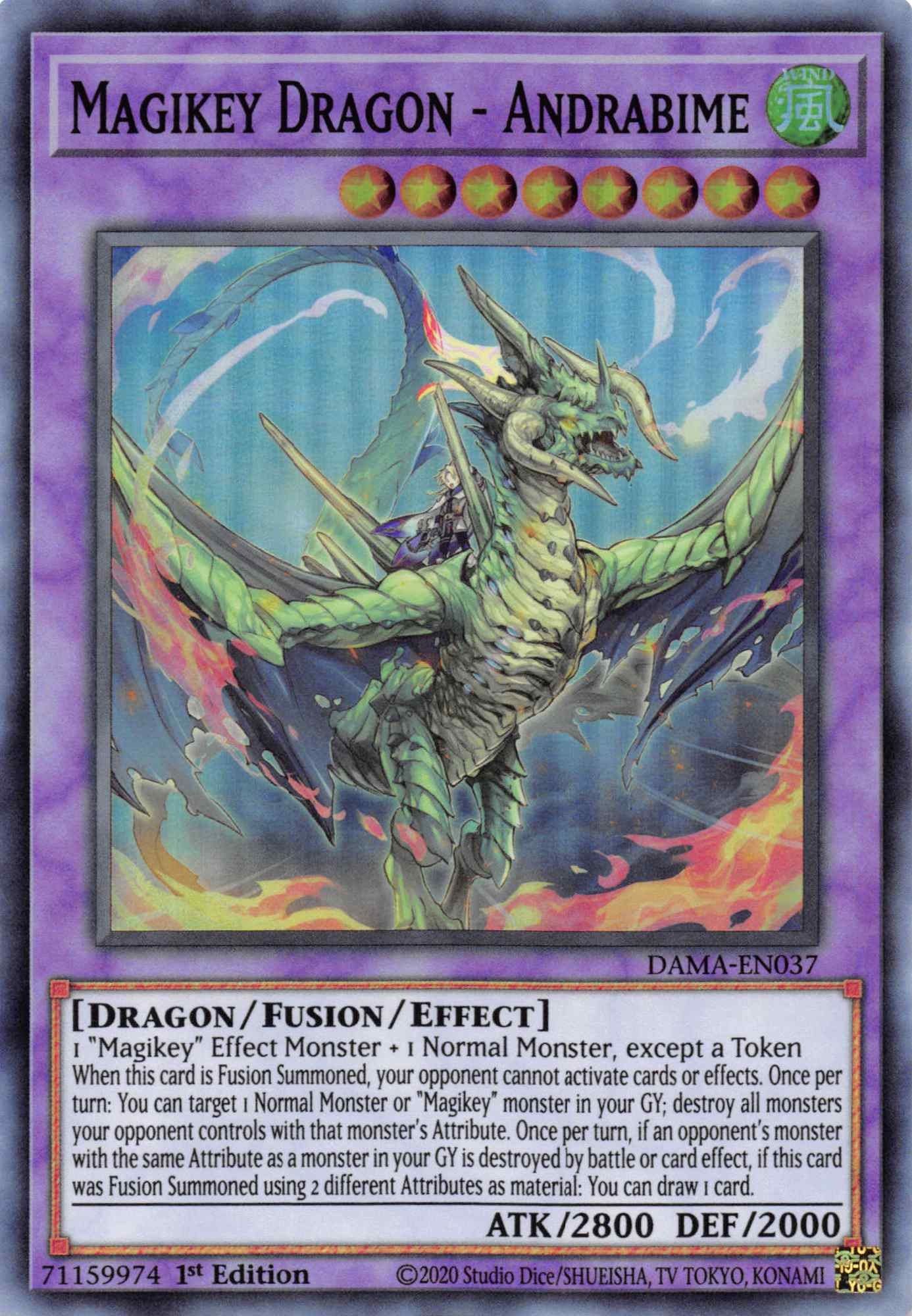 Magikey Dragon - Andrabime [DAMA-EN037] Super Rare | Exor Games Summserside