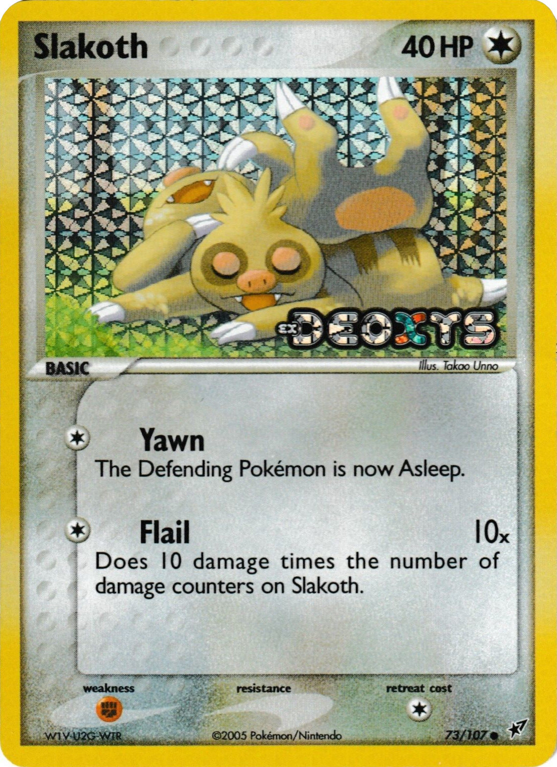 Slakoth (73/107) (Stamped) [EX: Deoxys] | Exor Games Summserside