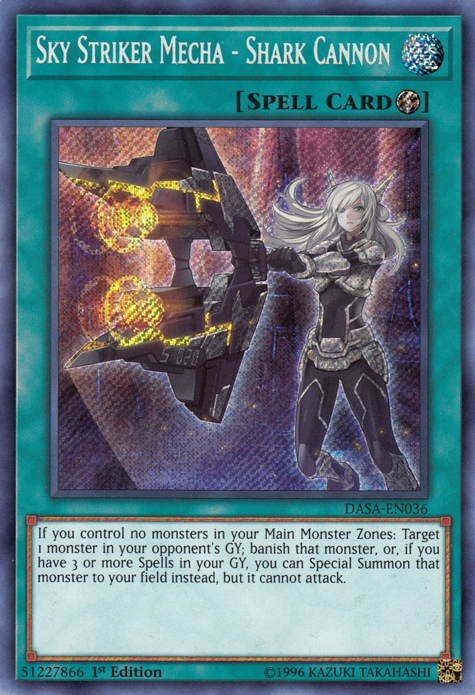 Sky Striker Mecha - Shark Cannon [DASA-EN036] Secret Rare | Exor Games Summserside