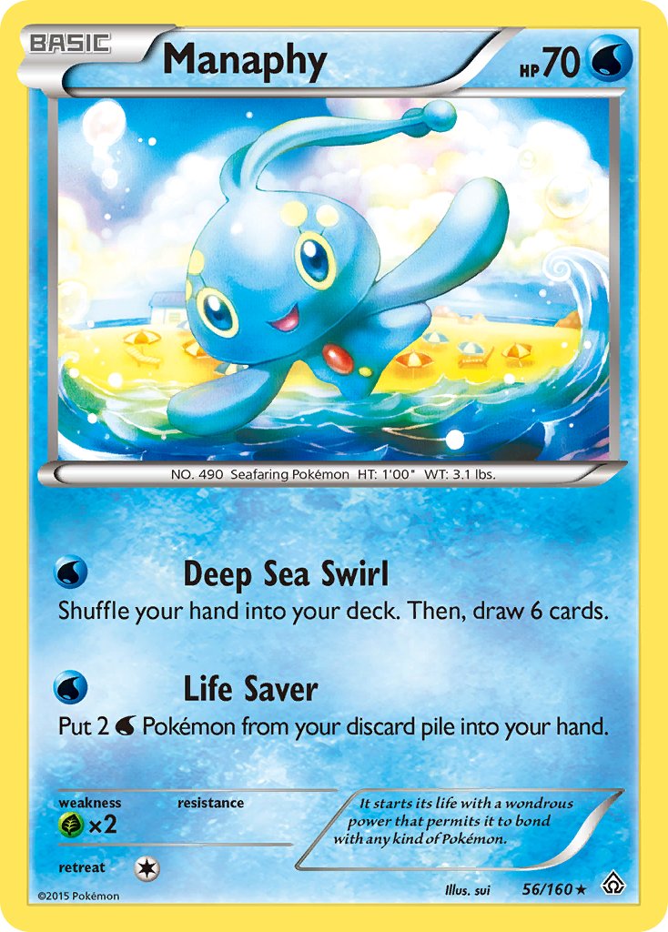 Manaphy (56/160) (Battle Arena Deck Exclusive) (Theme Deck Exclusive) [XY: Primal Clash] | Exor Games Summserside