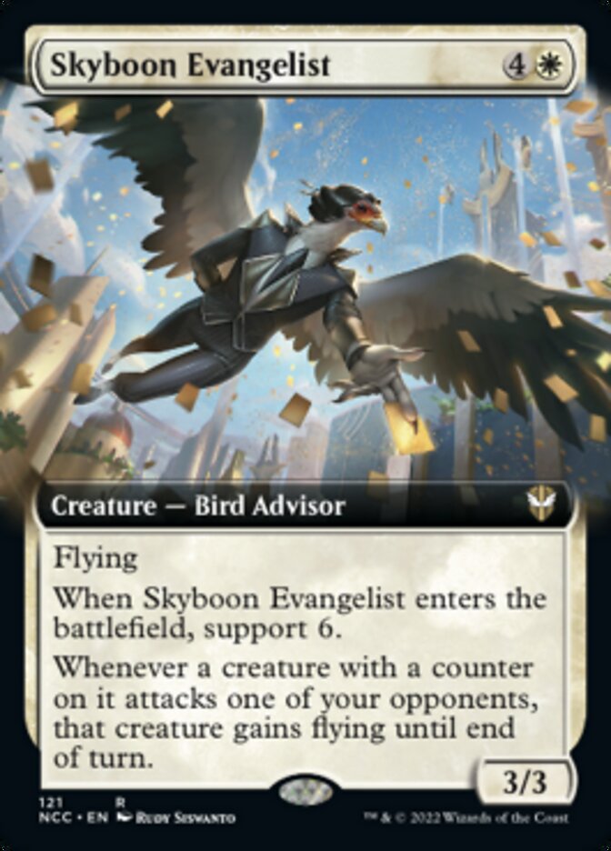 Skyboon Evangelist (Extended Art) [Streets of New Capenna Commander] | Exor Games Summserside