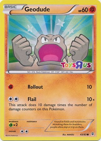 Geodude (43/83) (Toys R Us Promo) [XY: Generations] | Exor Games Summserside