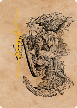 Miirym, Sentinel Wyrm Art Card (Gold-Stamped Signature) [Commander Legends: Battle for Baldur's Gate Art Series] | Exor Games Summserside