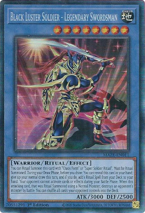 Black Luster Soldier - Legendary Swordsman [MAZE-EN011] Collector's Rare | Exor Games Summserside