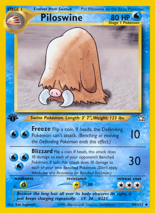 Piloswine (44/111) [Neo Genesis 1st Edition] | Exor Games Summserside