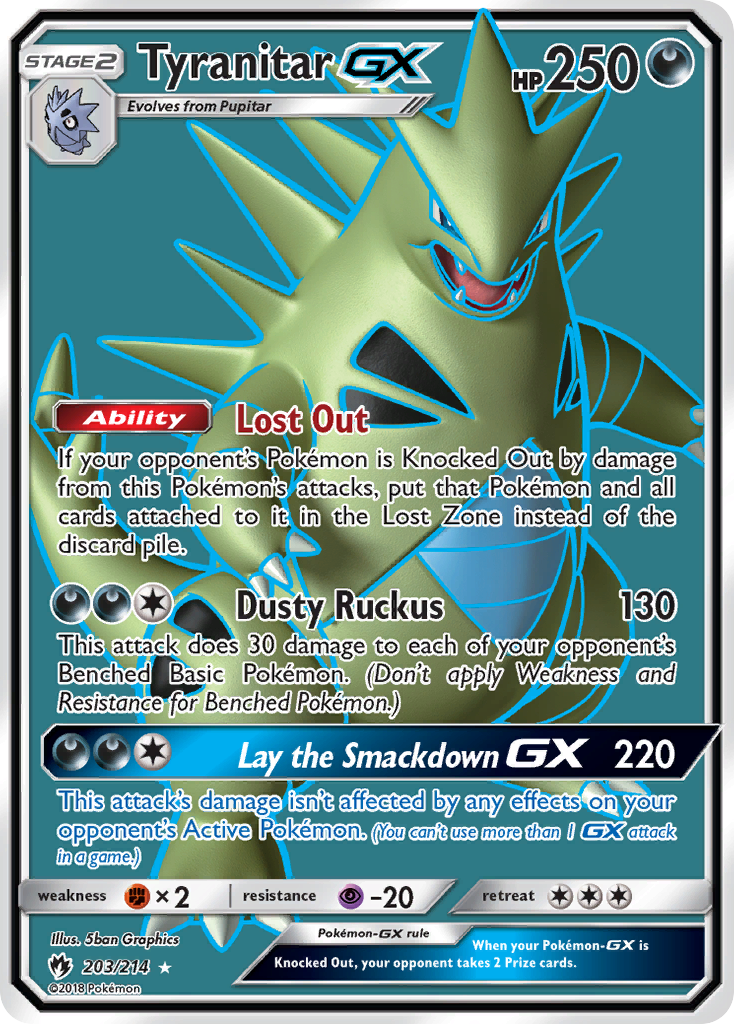 Tyranitar GX (203/214) [Sun & Moon: Lost Thunder] | Exor Games Summserside