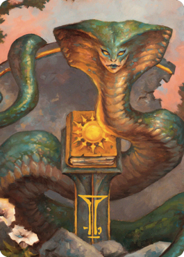 Guardian Naga Art Card (Gold-Stamped Signature) [Commander Legends: Battle for Baldur's Gate Art Series] | Exor Games Summserside