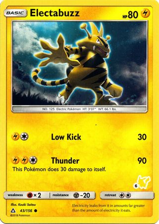 Electabuzz (43/156) (Pikachu Stamp #6) [Battle Academy 2020] | Exor Games Summserside