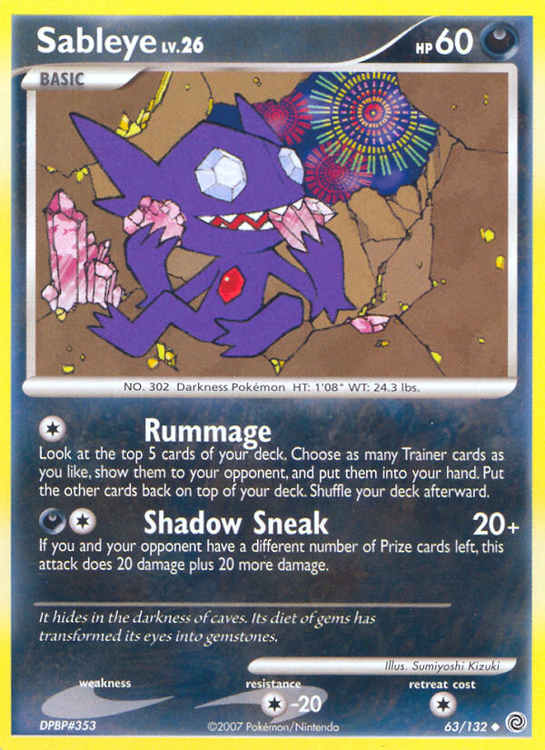 Sableye (63/132) [Diamond & Pearl: Secret Wonders] | Exor Games Summserside