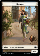 Zombie Knight // Human (6) Double-Sided Token [March of the Machine Commander Tokens] | Exor Games Summserside