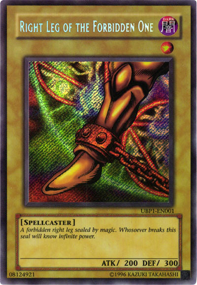 Right Leg of the Forbidden One [UBP1-EN001] Secret Rare | Exor Games Summserside