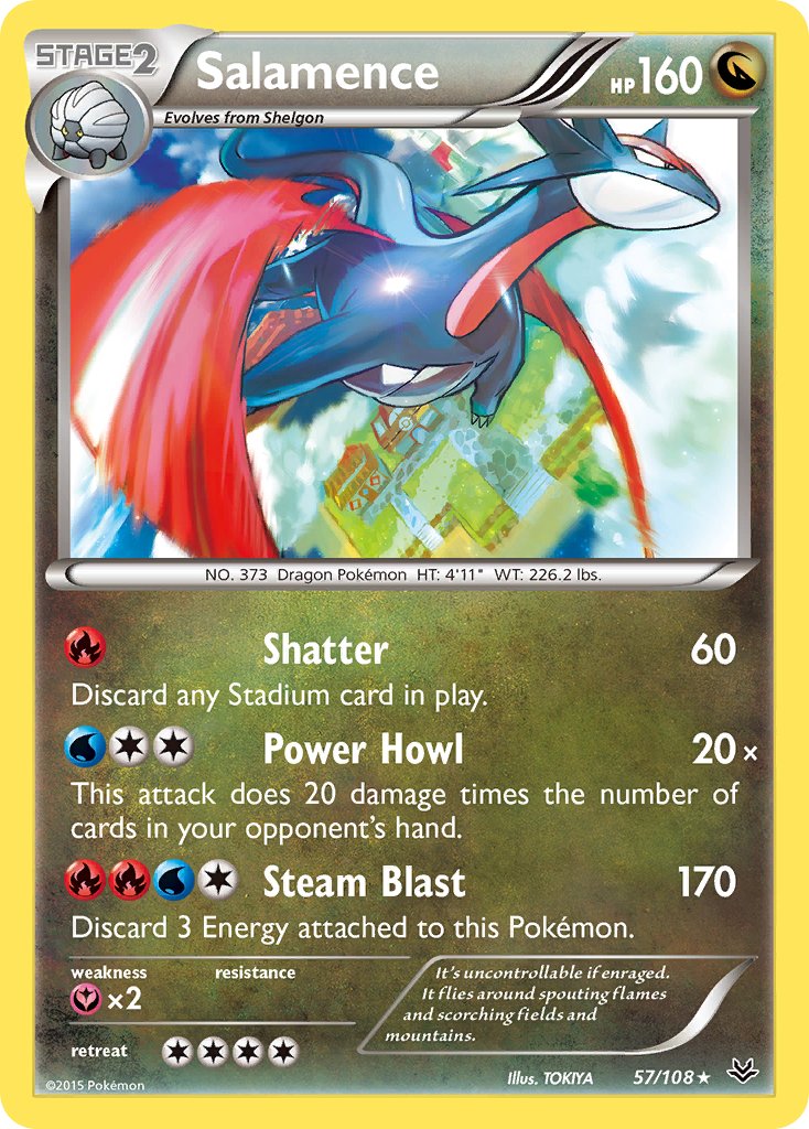 Salamence (57/108) (Theme Deck Exclusive) [XY: Roaring Skies] | Exor Games Summserside