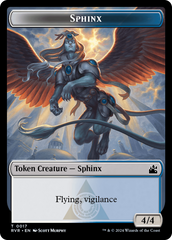 Spirit (0018) // Sphinx Double-Sided Token [Ravnica Remastered Tokens] | Exor Games Summserside