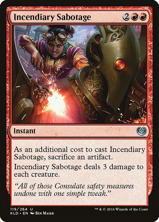 Incendiary Sabotage [Kaladesh] | Exor Games Summserside